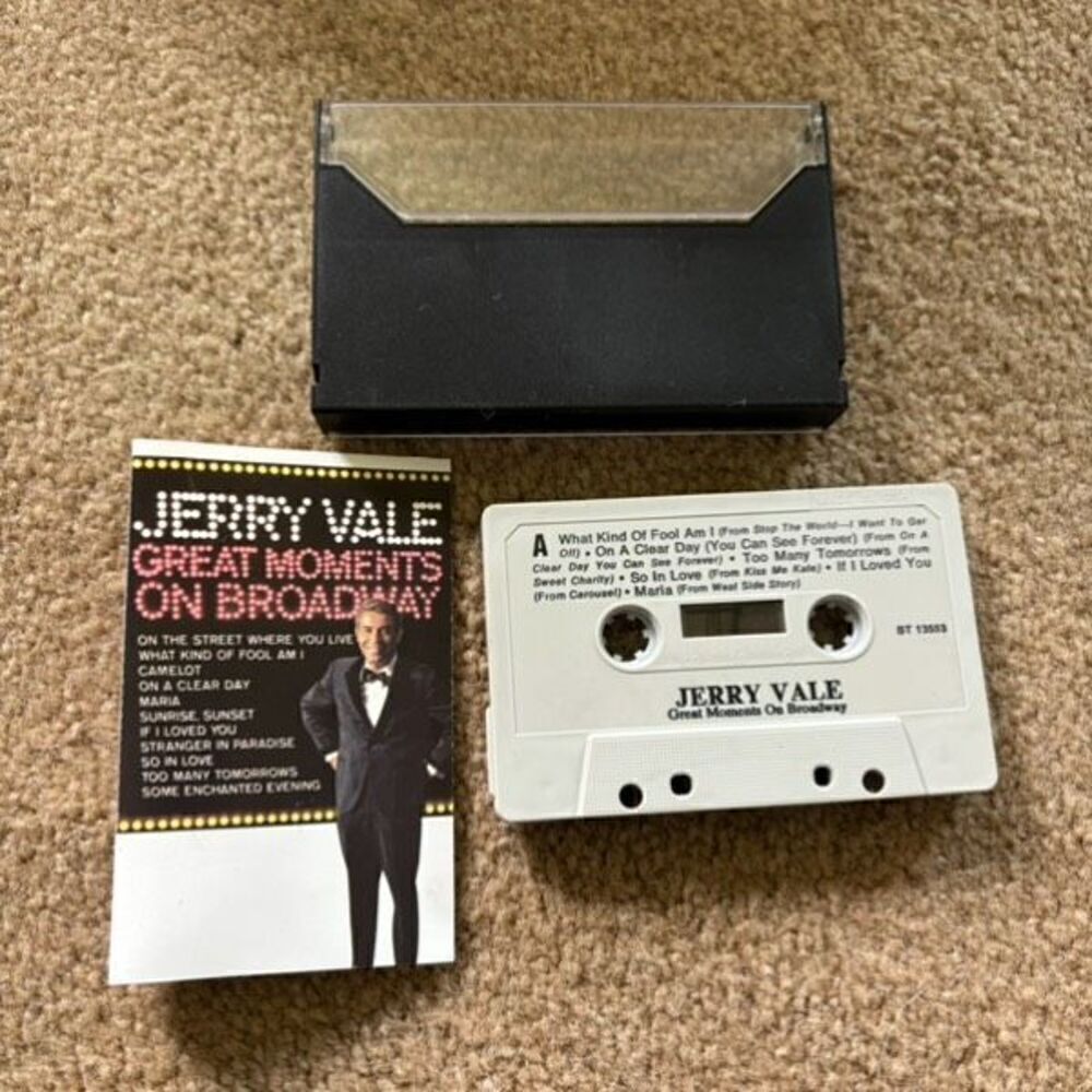 Jerry Vale Great Moments On Broadway  BT 13553 Cassette Tape